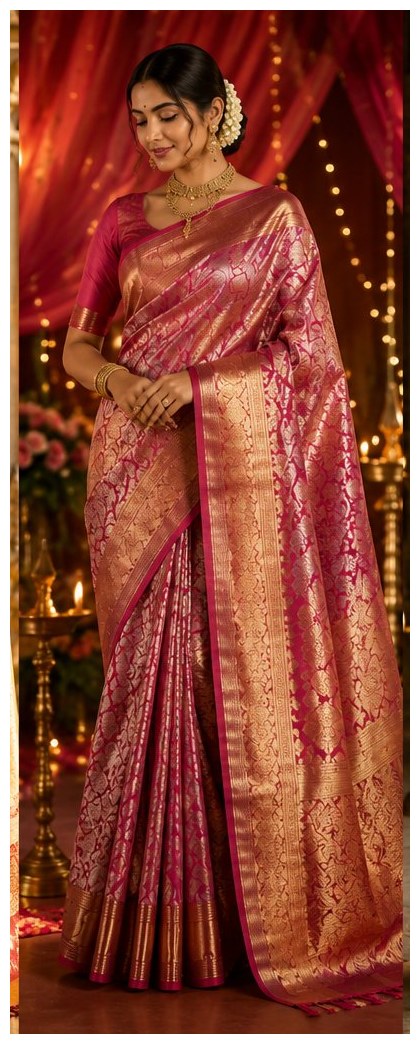 Pink Bridal Silk
